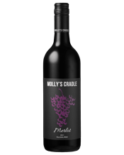  Molly's Cradle Hilltops<br>Merlot  750mL Our 2021 Merlot is from the cool climate growing region of Hilltops, NSW, plum red in colour, the nose carries aromas of plums with varietal leafy notes. The palate is full of black olive, plum and earth tones, integrated with vanillan and charry oak giving the wine a lush mid palate whilst still retaining minerally textured tannins.