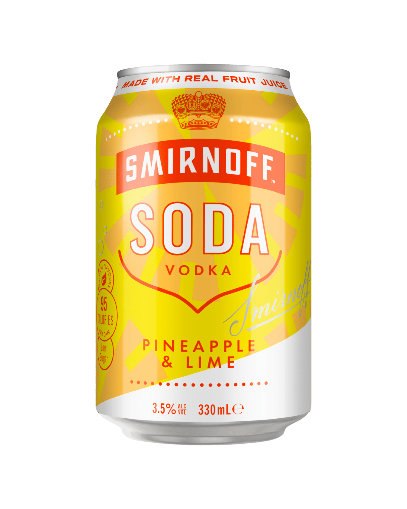Buy Smirnoff Fruit Soda Pineapple & Lime Can 330ml Online (Lowest Price