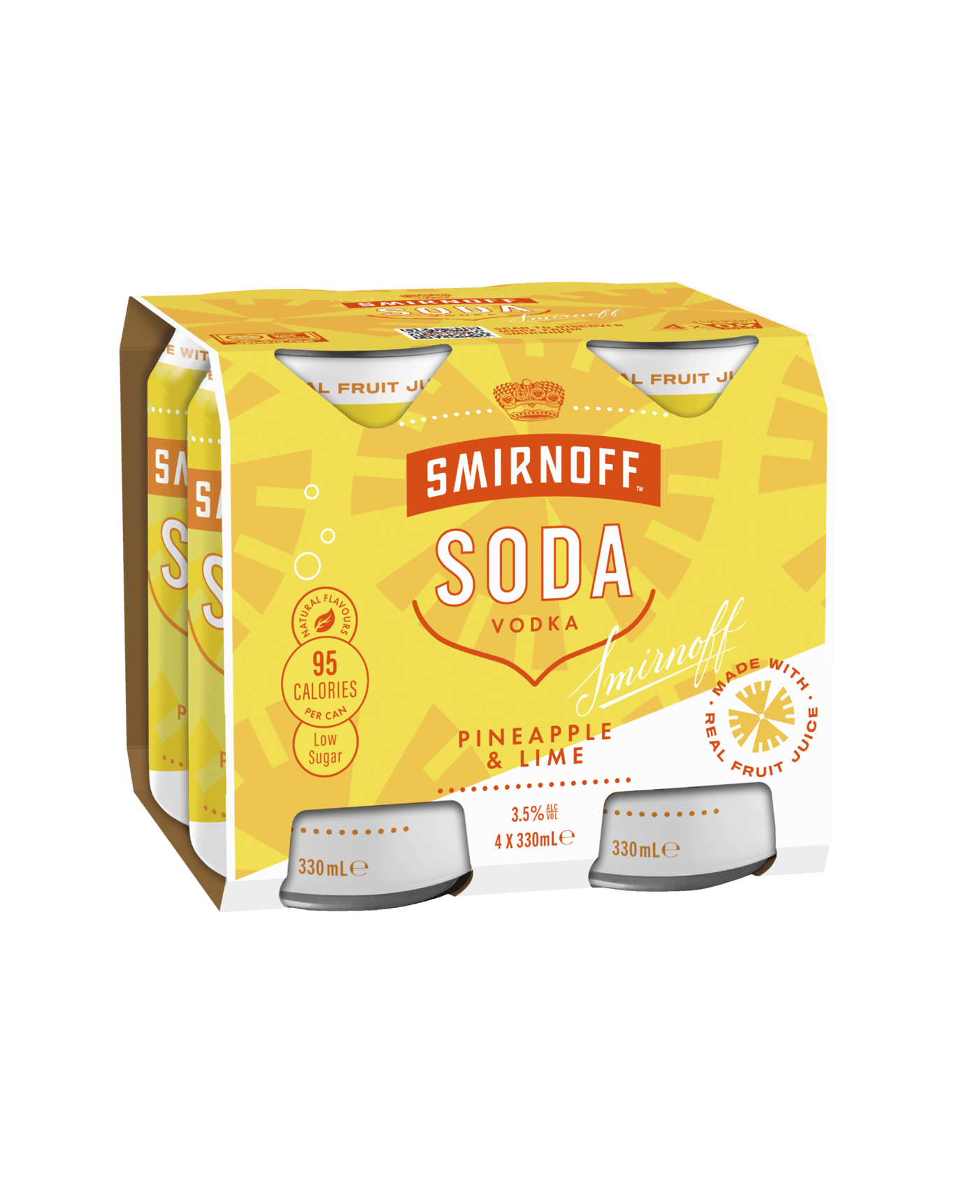 Buy Smirnoff Fruit Soda Pineapple & Lime Can 330ml Online (Lowest Price