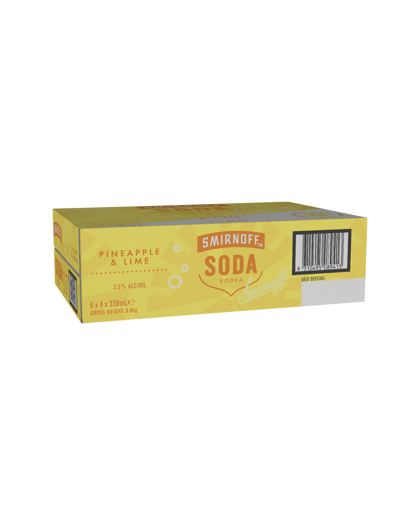 Buy Smirnoff Fruit Soda Pineapple & Lime Can 330ml Online (Lowest Price