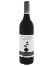  Five Stones Cabernet Merlot  750mL The nose displays attractive layers of dark fruits with hints of violet and chocolate. A&nbsp; palate of soft spicy fruit continues to a long finish with plush tannins. Excellent structure&nbsp; and length.&nbsp; Kosher for Passover. Suitable for vegans