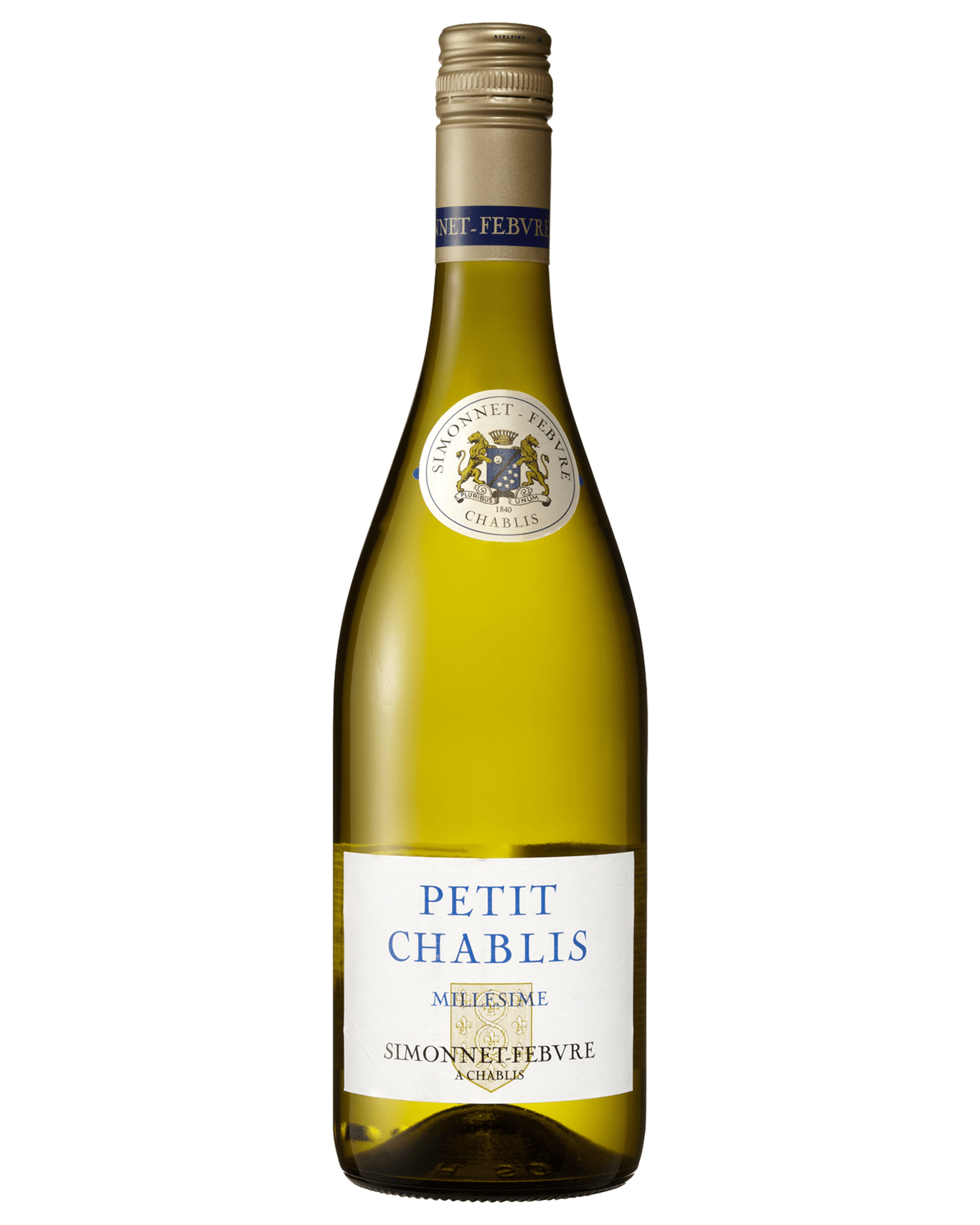 Bottle of Simonnet-Febvre Petit Chablis wine