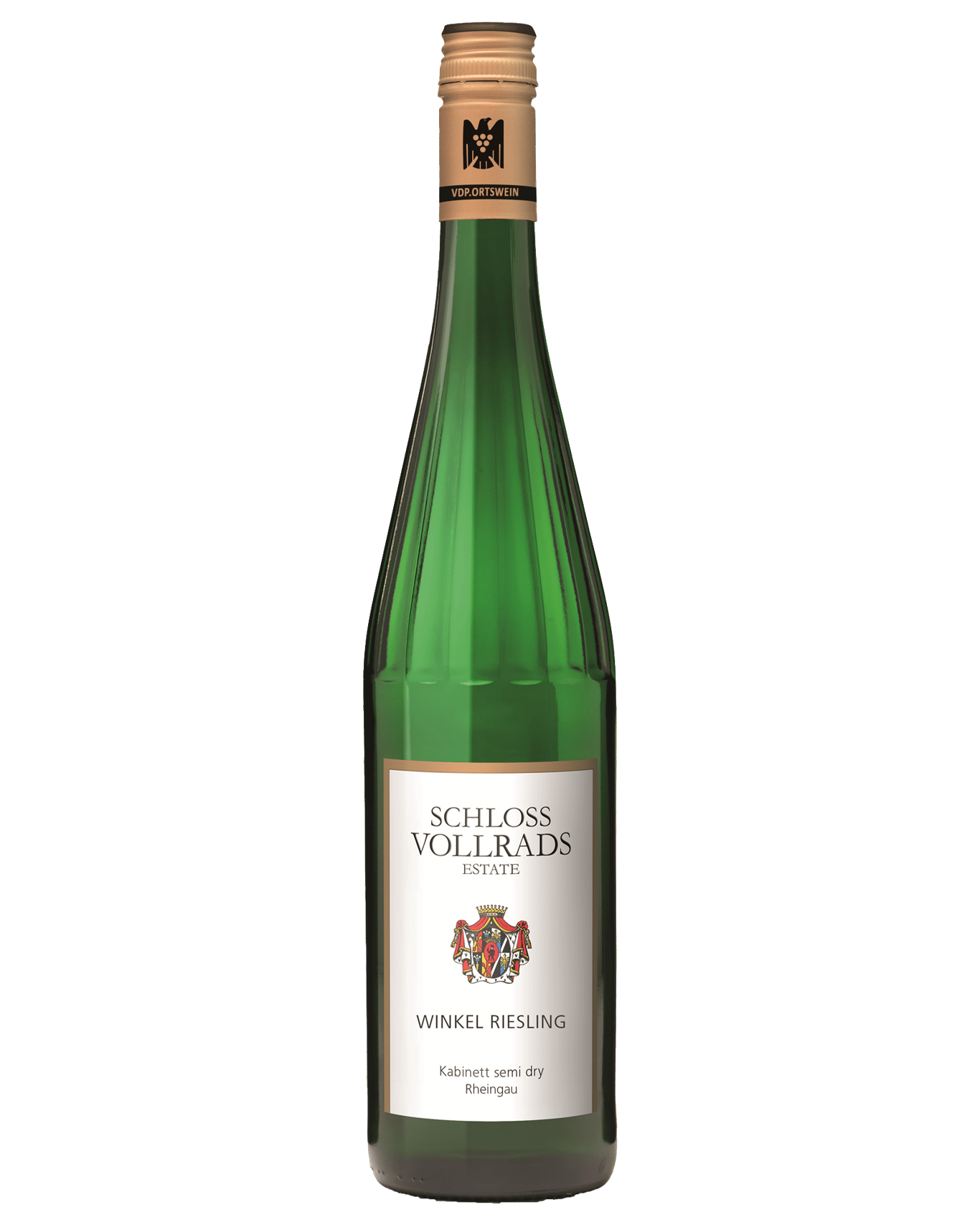 A bottle of the Schloss Vollrads Kabinett Riesling