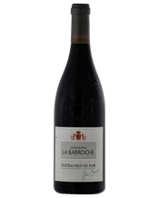  Domaine La Barroche<br>... 750mL Like the men and women of the Barrot family, Domaine La Barroche is many-faceted and generous. It epitomises the balance, authenticity, and flamboyant character of Châteauneuf-du-Pape – a brilliant blend of hundred year old Grenache, Mourvèdre, Syrah and Cinsault from the estate's finest terroirs. This is an unique, elegant, silky and opulent wine that invariably expresses its distinctive qualities. It also shows great class thanks to its deep colour, floral bouquet, freshness, cocoa flavours an