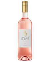  La Fleur De Thym Igp<br>Mediterranee Rosé  750ML With a brilliant colour reminiscent of a Mediterranean sunset, the Fleur de Thym Rose is a true expression of French coastal living. Light and delicate aromas of wild berries and Provencal intermingle in this sophisticated rose. The flavors are balanced by a lively acidity, making it incredibly easy to enjoy and pair widely with the fruits of the sea and other uncomplicated dishes.