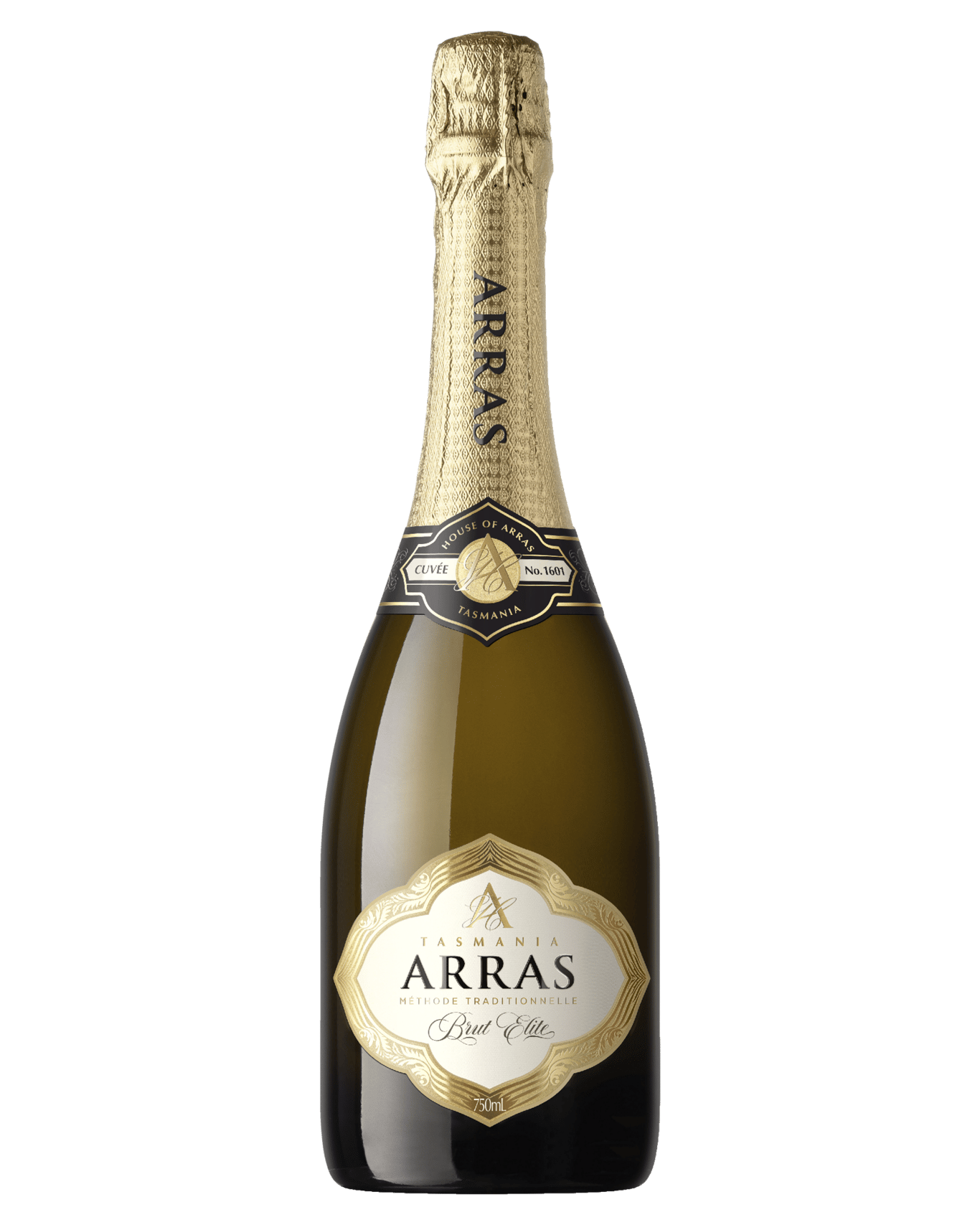A bottle of the Arras Brut Elite sparkling wine from Tasmania