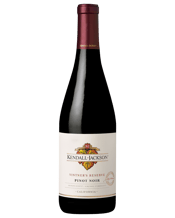  Kendall-jackson Vintner's<br>Reserve Pinot Noir... 750mL Made with fruit sourced from California's cool, coastal vineyards, this Pinot Noir has plenty of fruit, structure and complexity. Expect bright red cherries, strawberries, raspberries tied together with elegant earthy notes, cola and mild spice. The time the wine spent ageing in oak brings hints of vanilla and a soft toasty finish.