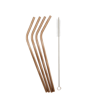  Designed Under Influence<br>Stainless Steel Straws...  Each pack contains 4 stainless steel drinking straws with a cleaning brush.