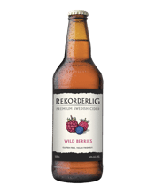  Rekorderlig Premium Wild<br>Berries Cider... 500ML Rekorderlig Wild Berries is a fresh tasting and juicy cider with the flavour and aroma of wild blueberries, strawberries and raspberries, made with pure Swedish spring water. Best served cold over ice with a handful of fresh berries.