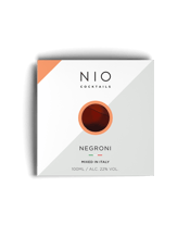  Nio Cocktails Negroni 100ml  100ML This unique cocktail format means that customers can now buy premium cocktails in the ideal single-serve format. To use, consumers need only tear off the corner of the pouch and pour into a glass. Expect this Negroni to pour a ruby red and to display intense, herbal and bitter flavours.