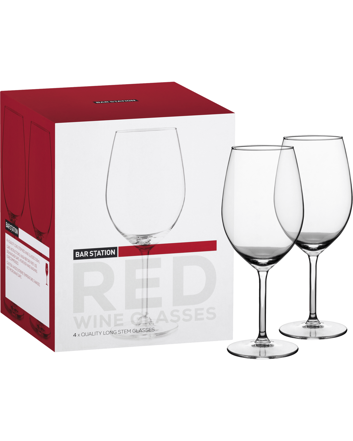 Buy Bar Station Large Red Wine Glasses 4 Pack Online (Lowest Price Guarantee) Best Deals + Same