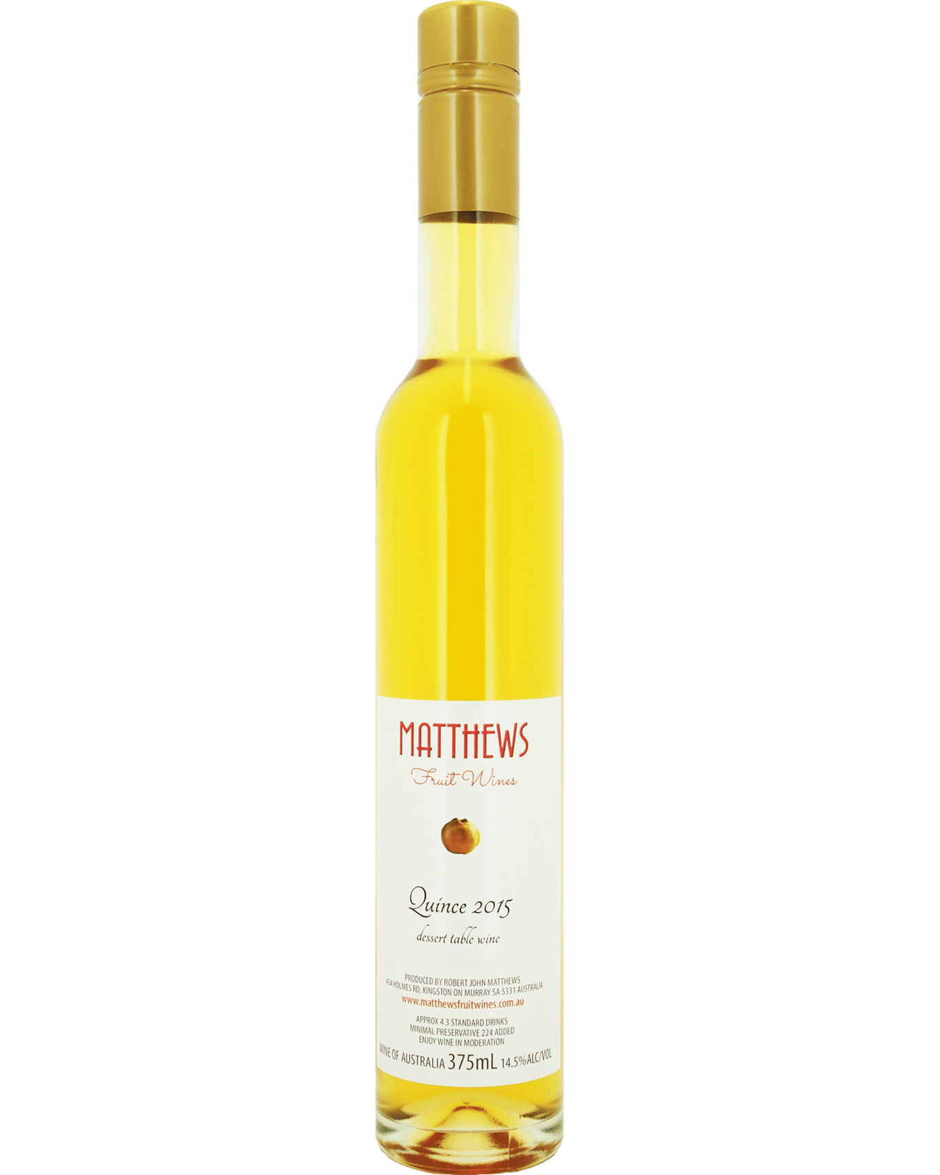 Buy Matthews Fruit Wines Quince Dessert Table Wine 2015 375ml Online