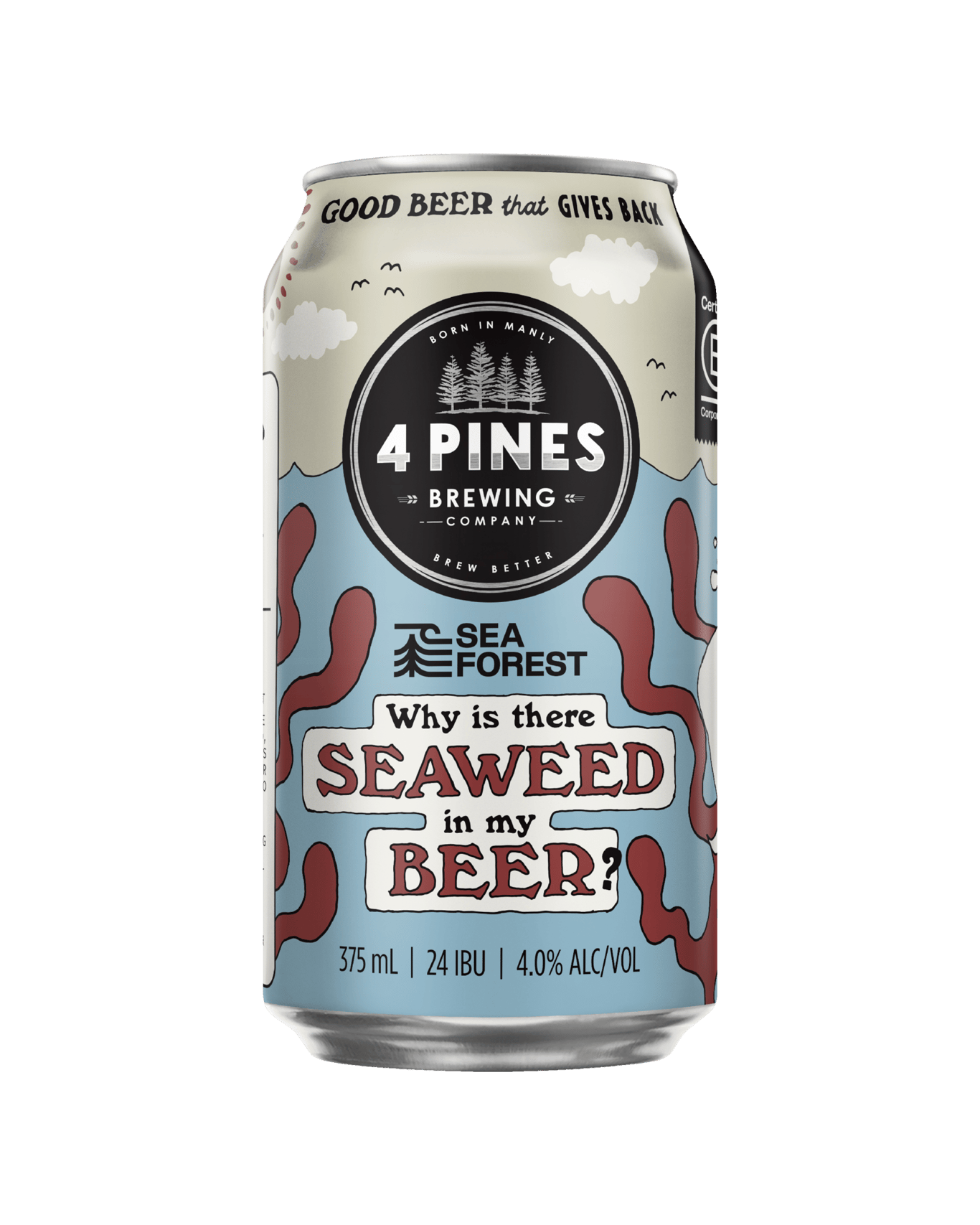 Buy 4 Pines Seaweed Beer Cans 375ml Online (Low Prices) from Dan Murphy's