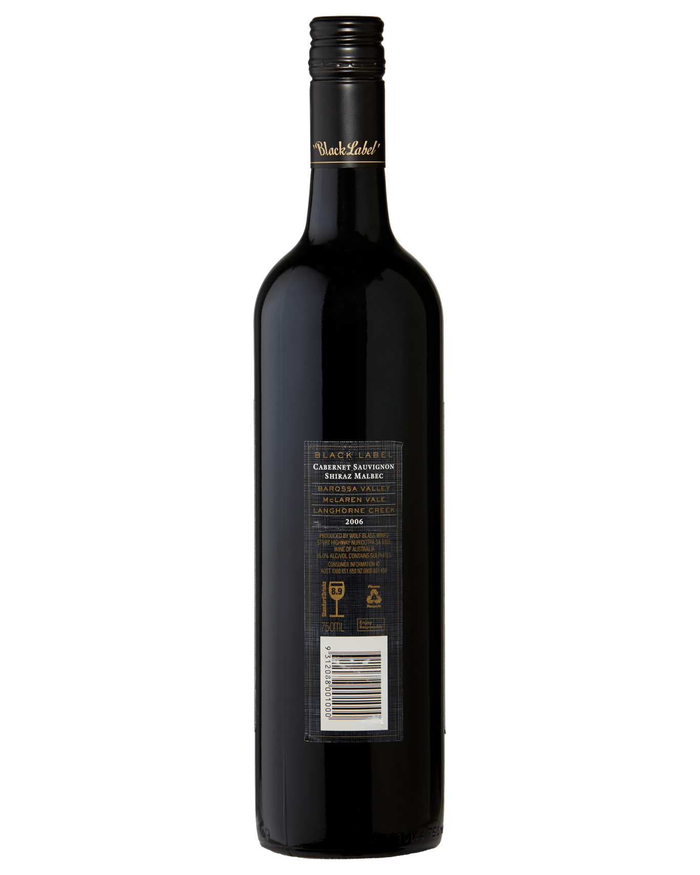 Buy Wolf Blass Black Label Sauvignon Shiraz Malbec 2006 Online