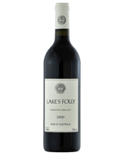  Lake's Folly Cabernets 2000  750mL Lake's Folly was the first new vineyard in the Hunter Valley last century, established by Max Lake and his family in 1963. The property changed hands in early 2000 to Peter Fogarty and his family who, along with local Hunter winemaker Rod Kempe, have continued to maintain the integrity and direction of the Folly. The 2000 vintage came from an excellent season giving a deep crimson colour with purple hues. The nose is full of dominating rich berry fruits, cedar and chocolate leading to a beautifu