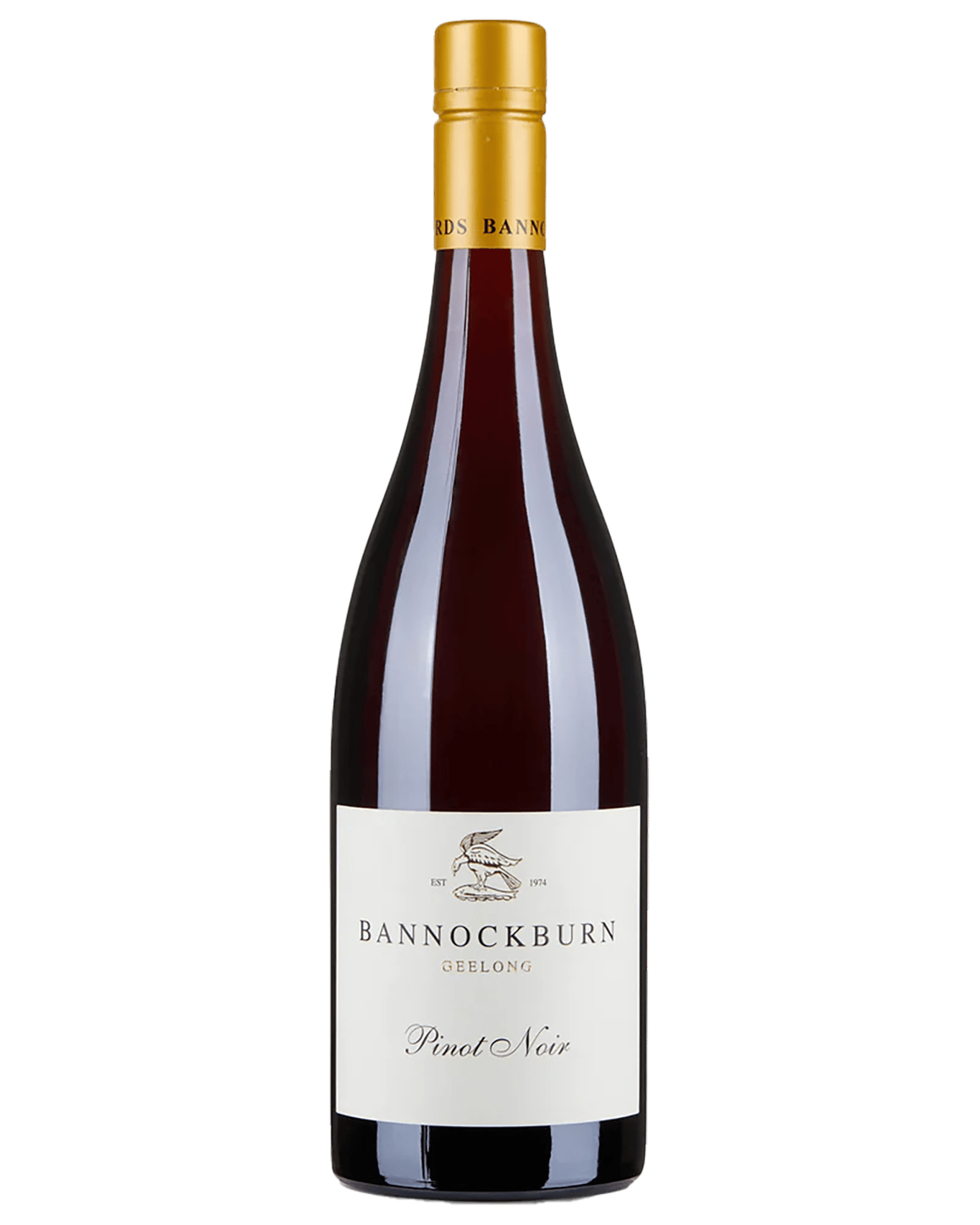 A bottle of Bannockburn Geelong Pinot Noir