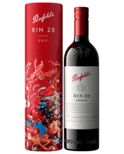  Penfolds Bin 28 Shiraz Gift<br>Box 2021  750ML The 2021 vintage is benchmark Bin 28 - full-bodied, rich, and generous. Approachable now, but with the capacity to cellar for 30 years.<br /><br />Encased in a limited-edition gift box, designed by interdisciplinary digital artist, Mikaela Stafford. Give No Ordinary Gift.