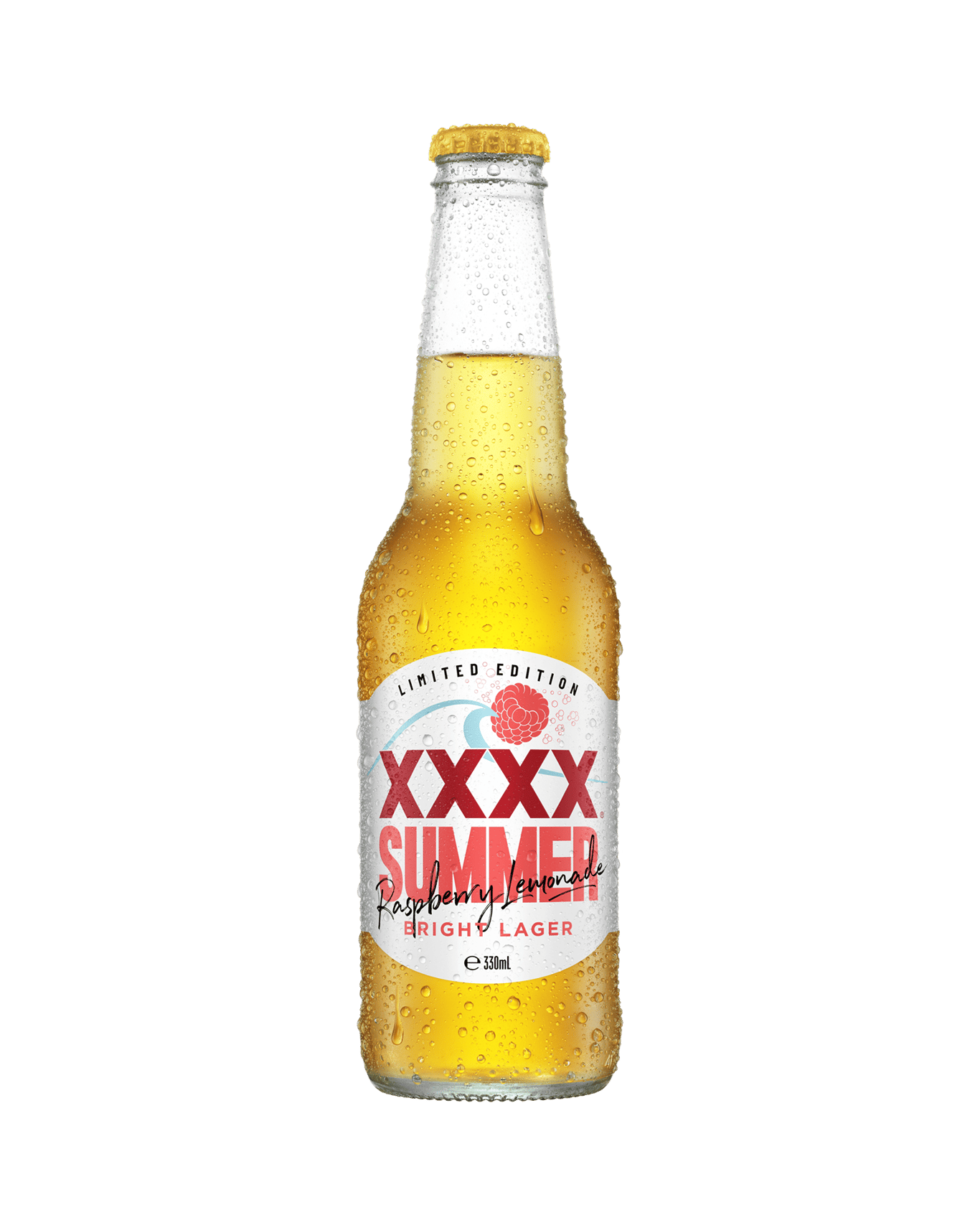 Buy Xxxx Summer Bright Lager Raspberry Lemonade Bottle 330ml Online