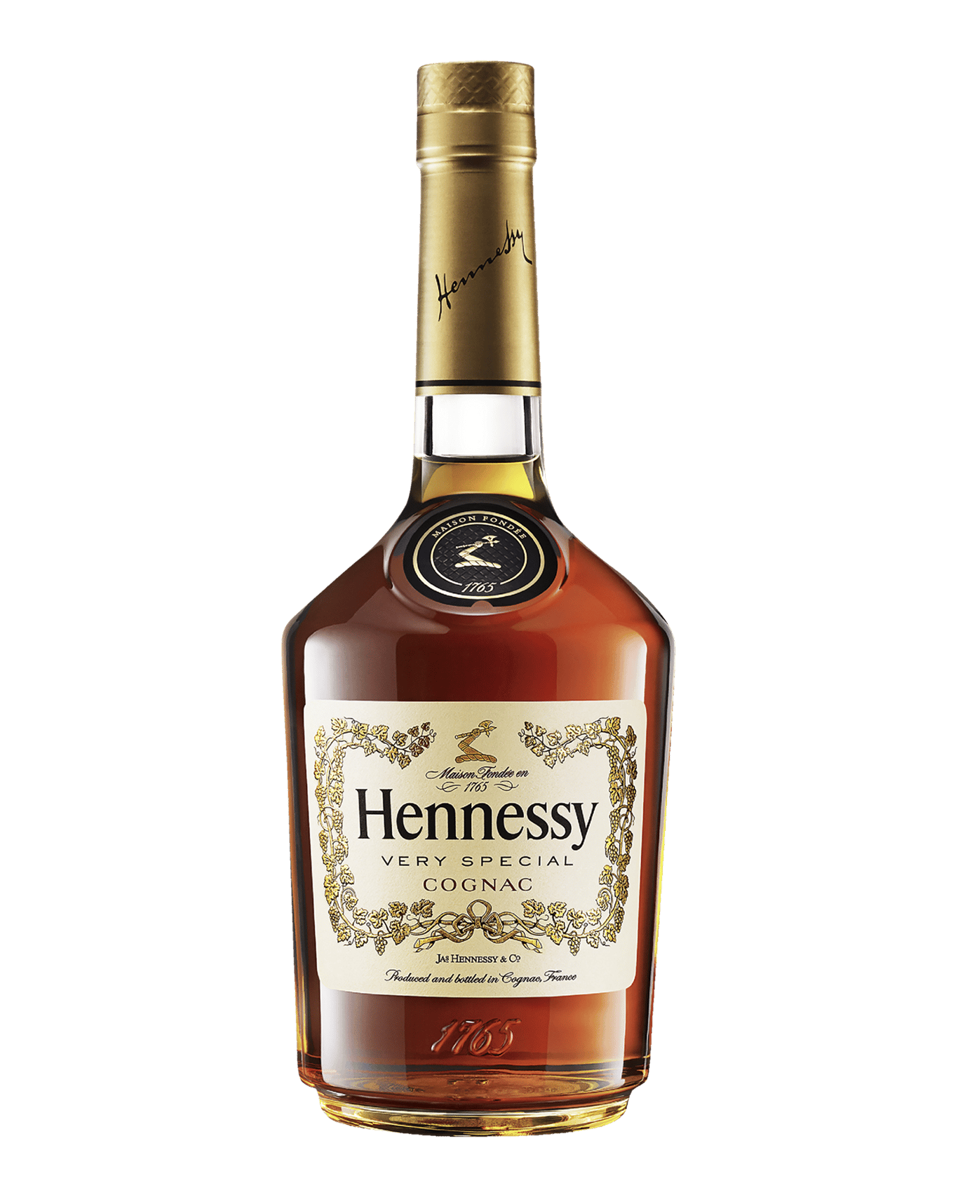 A bottle of Hennessy VS Cognac