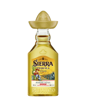  Sierra Tequila Reposado 50ml<br> 50ML Sierra Tequila Reposado is traditionally distilled twice in copper pot stills. It matures for nine months in toasted oak barrels, which gives it its shimmering golden colour. Reposado is the favourite variety of tequila among Mexicans. The fresh, irresistible fruitiness of Sierra Tequila Reposado carries delicate notes of vanilla, caramel, and herbs. A recipient of numerous international awards, Sierra Tequila Reposado’s diversity of aromas makes it especially complex.