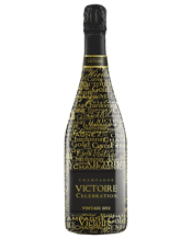  Victoire Cuvee Celebration  750ML This festive limited edition from the Victoire Champagne is perfect for at home entertaining or any special celebration.<br><br />It is a blend of 50% Pinot Noir, 40% Chardonnay and 10% Pinot Meunier from vintage 2012 sourced from the Côte des Bars and Montagne de Reims.<br><br />A pale yellow color with golden shades. The nose is elegant and complex with floral and fruity aromas. Lively and delicate on the palate, it offers delicious exotic fruit aromas and a long harmonious finish.<br><br />Pe