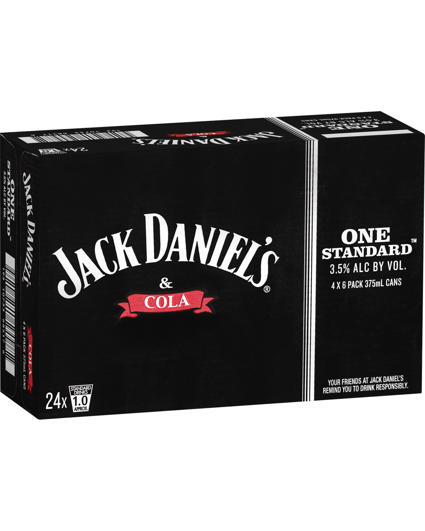 Buy Jack Daniel's One Standard Tennessee Whiskey & Cola Cans 375ml ...