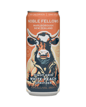  Noble Fellows White Peach<br>Pinot Gris... 250ML For like-minded fellows. Playful. Social. Witty Unpretentious. Connected. Easy going. Always Noble. Lightly spritzed white peach flavour.
