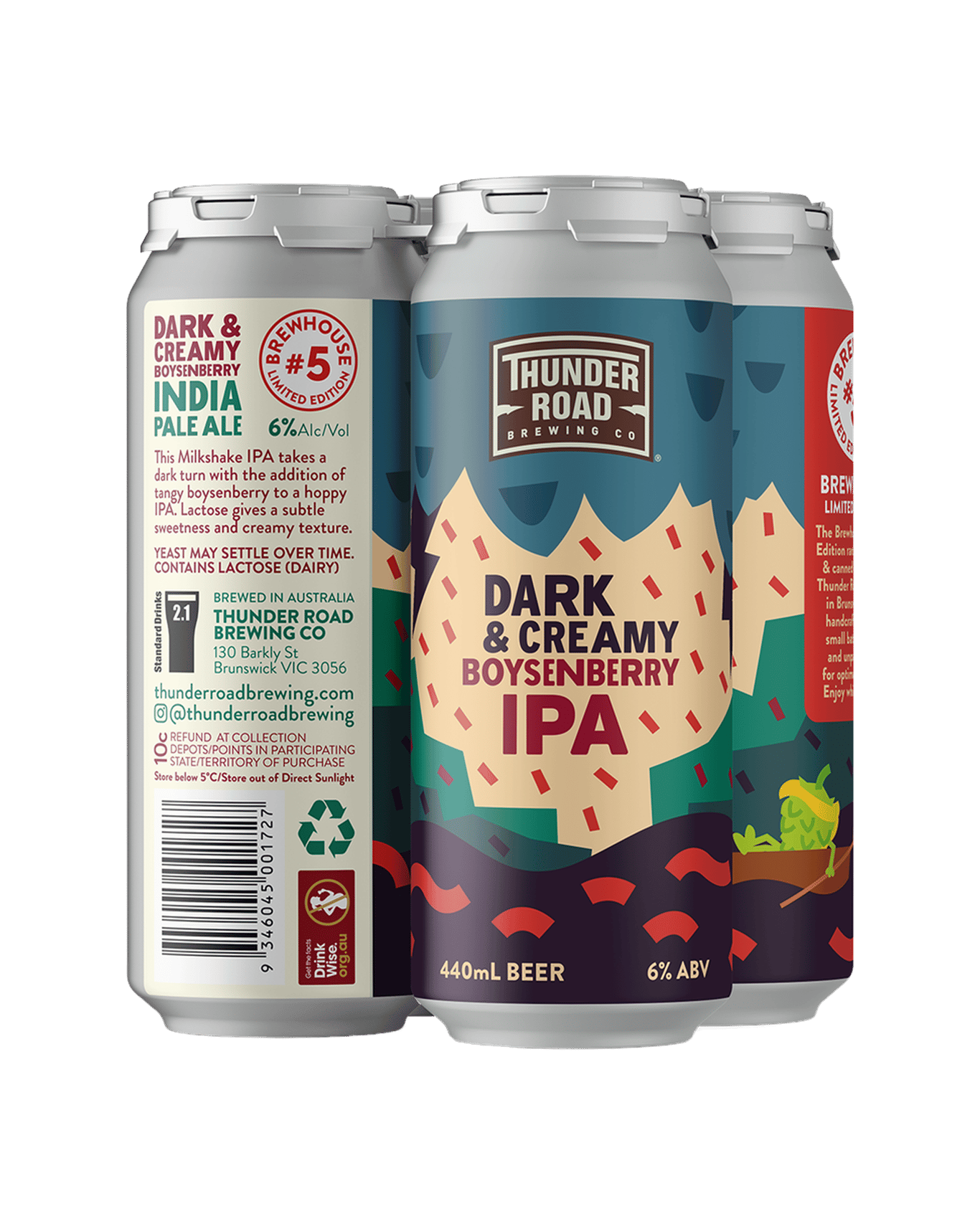 Buy Thunder Road Brewing Co Dark & Creamy Boysenberry Ipa 440ml Online