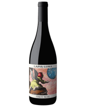  Lapis Luna Pinot Noir  750ML Lapis Luna (Latin for “Stone and Moon”) Wines’ stunning labels are created from 400 year-old copperplate engravings. They depict the “the faceless hero”: a timeless story of struggle, aspiration, and redemption, reflecting the hero’s journey to reach their goal. The Lapis Luna’s motto "Reach for the Moon" imparts the quality of turning everyday moments into joyful gifts and creating objects of beauty that bear the mystery of life’s never-ending journey. Sourced from selected vineyards from the C