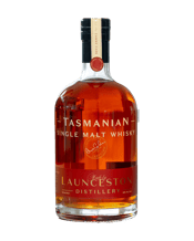  Launceston Distillery Single<br>Malt Whisky Tawny... 500mL Matured in French Oak casks previously used to age tawny fortified wine. Deep amber in colour with a sweet pleasant nose with dark chocolate, berries, raisins and toffee. A smooth, rich mouthfeel, the finish is long and warming, with sweet tawny notes