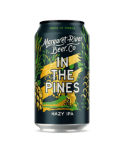  Margaret River Beer Co In<br>The Pines Hazy Ipa... 375ML Heavily hopped but low in bitterness, this hazy, tropical style IPA offers a pillowy mouthfeel and vibrant citrus, pineapple and stone fruit notes.