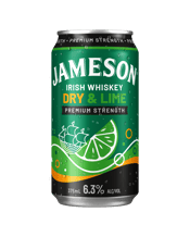  Jameson Irish Whiskey Smooth<br>Dry & Lime 6.3%... 375ML Jameson Smooth Dry Lime is the perfect combo of quality Jameson Irish Whisky, dry ginger and refreshing lime for a tasty twist on a classic premix. Try it if you're after something a little different. Sold here in ready to drink cans.<br />