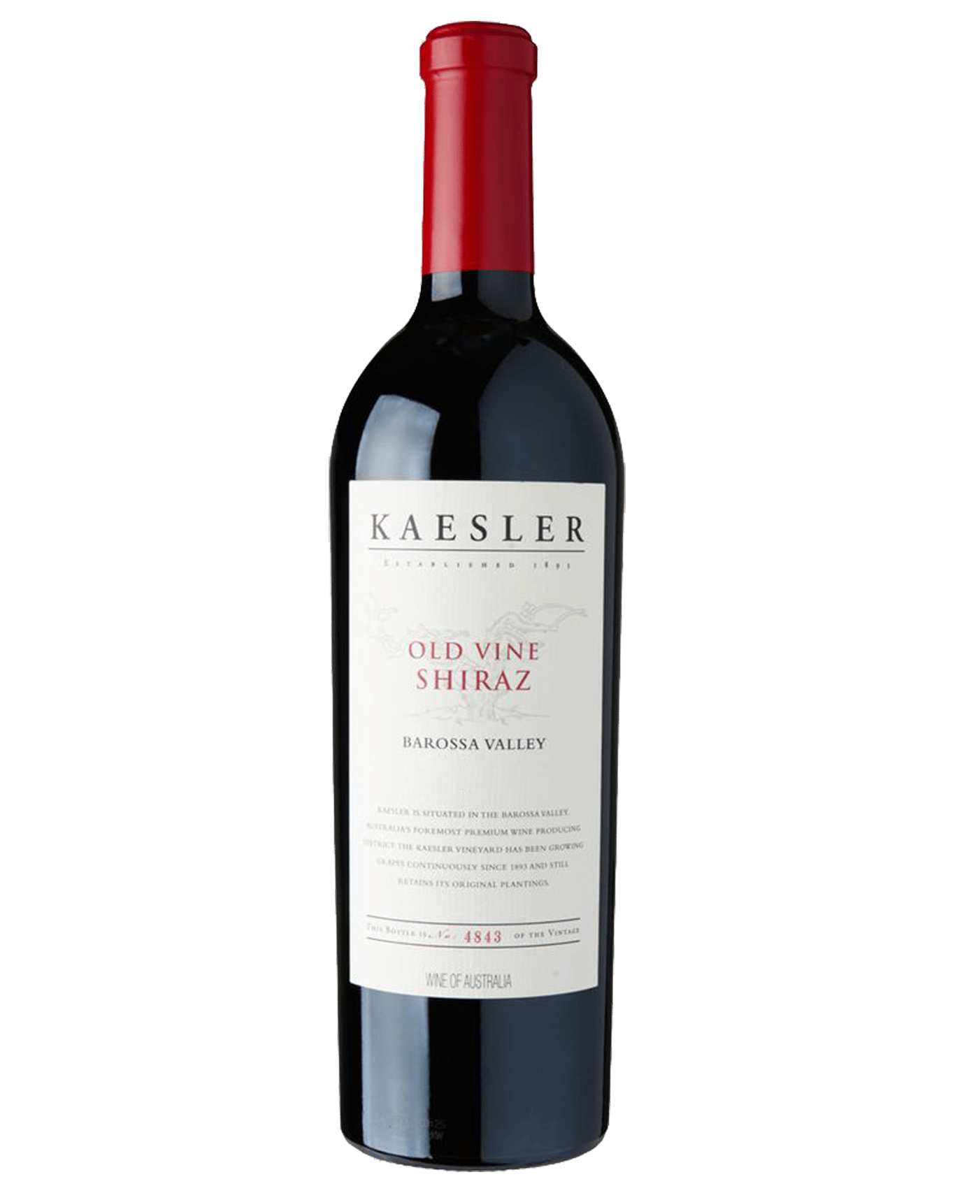 The Kaesler Old Vine Shiraz is a premium red wine