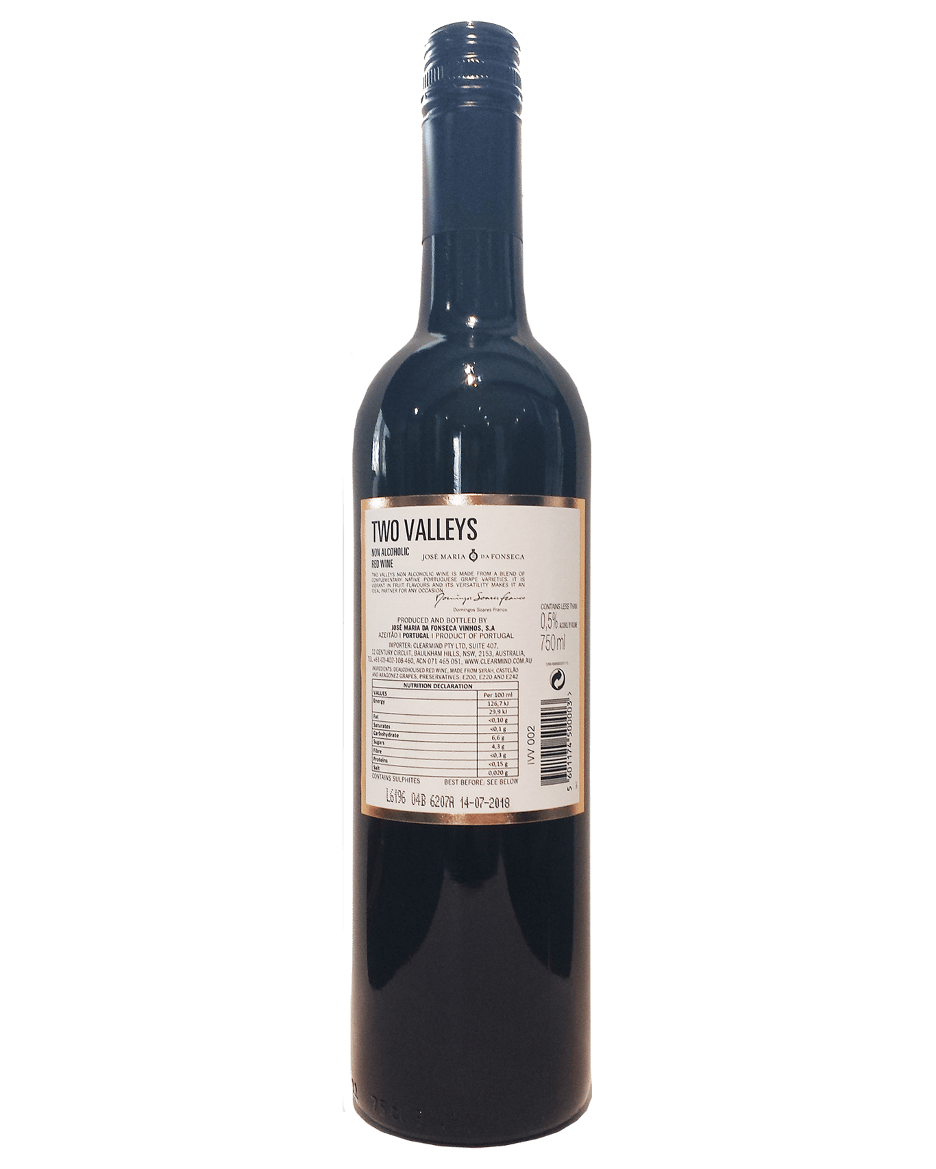 Buy Two Valleys 0.5 Low Alcohol Red Wine Online (Lowest Price