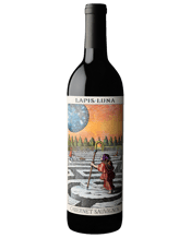  Lapis Luna Cabernet<br>Sauvignon  750ML Lapis Luna (Latin for “Stone and Moon”) Wines’ stunning labels are created from 400 year-old copperplate engravings. They depict the “the faceless hero”: a timeless story of struggle, aspiration, and redemption, reflecting the hero’s journey to reach their goal. The Lapis Luna’s motto ""Reach for the Moon"" imparts the quality of turning everyday moments into joyful gifts and creating objects of beauty that bear the mystery of life’s never-ending journey. A 100% Cabernet Sauvignon sourced from t