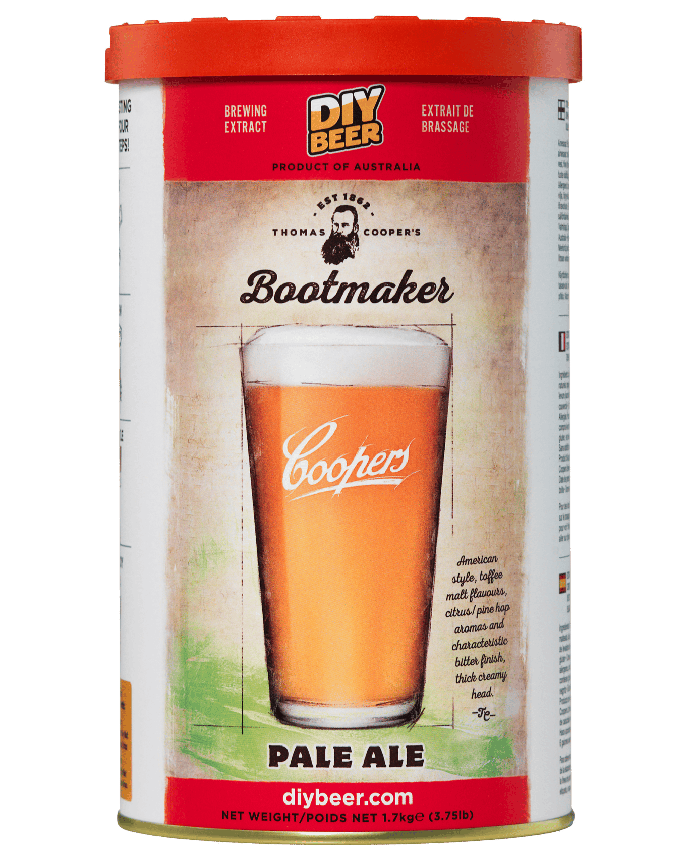 Buy Coopers Thomas Bootmaker Pale Ale 1.7kg Online (Lowest Price Guarantee) Best Deals + Same