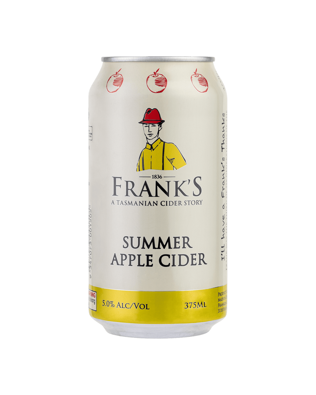 Buy Frank's Summer Apple Cider Can 375ml Online (Low Prices) from Dan ...