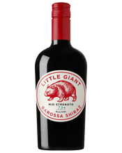  Little Giant Mid Strength 7%<br>Barossa Shiraz  750ML Little Giant produces regionally focused distinctive wines that consistently deliver the taste of South Australia in every glass proving great things come in small packages! A contemporary Barossa Shiraz with Eden Valley fruit for freshness and aromatic lift. Matured in older oak for subtle vanilla and chocolate notes, soft on the finish and mid strength, and ideal for lunch or BBQs.