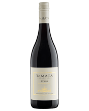 Te Mata Estate Vineyards<br>Syrah  750ML Deep, dark magenta, Te Mata Estate Vineyards Syrah has an incredibly inviting fragrance of raspberry syrup, black cherry, plum and anise. Rich ripe fruit jumps out on the palate; a black-forest banquet of boysenberry, turkish delight, lavender and nutmeg, with dark cocoa on the finish. The bright modern fruit expression is balanced by savoury spice and supple ripe tannin.