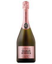  Charles Heidsieck Rosé Non<br>Vintage  750mL A Rosé with the structure of a prestige Cuvée, Charles Heidsidck Rosé Reserve has a subtle, yet complex aromas of strawberry jam mixed with ripe peaches on the nose. It is delicate at first on the palate but the raspberry and blackberry slowly became apparent. They are well-balanced with the right amount of acidity. The wine is well structured and made to match with food.