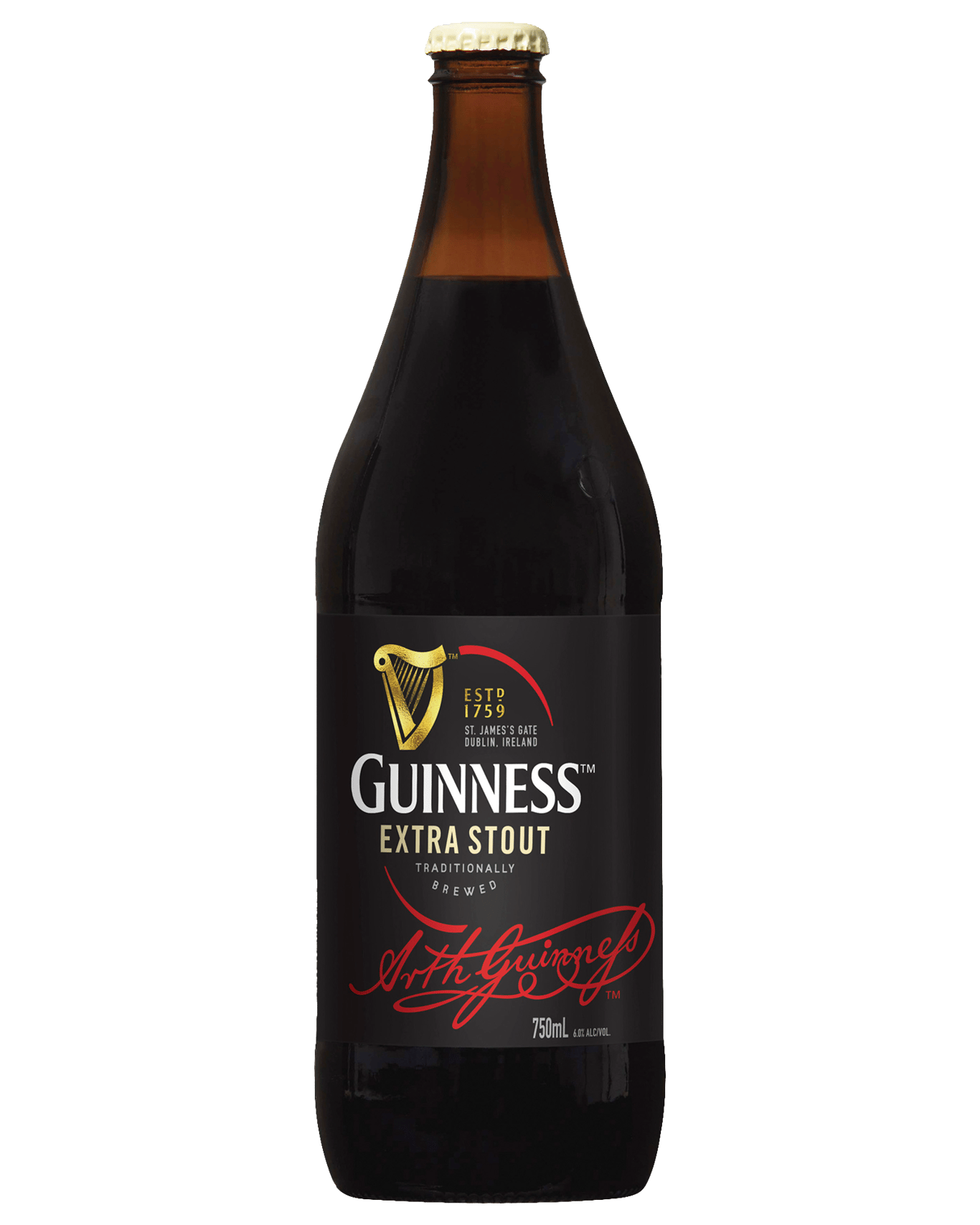 Buy Guinness Extra Stout 750ml Online Lowest Prices In Australia Dan Murphys 