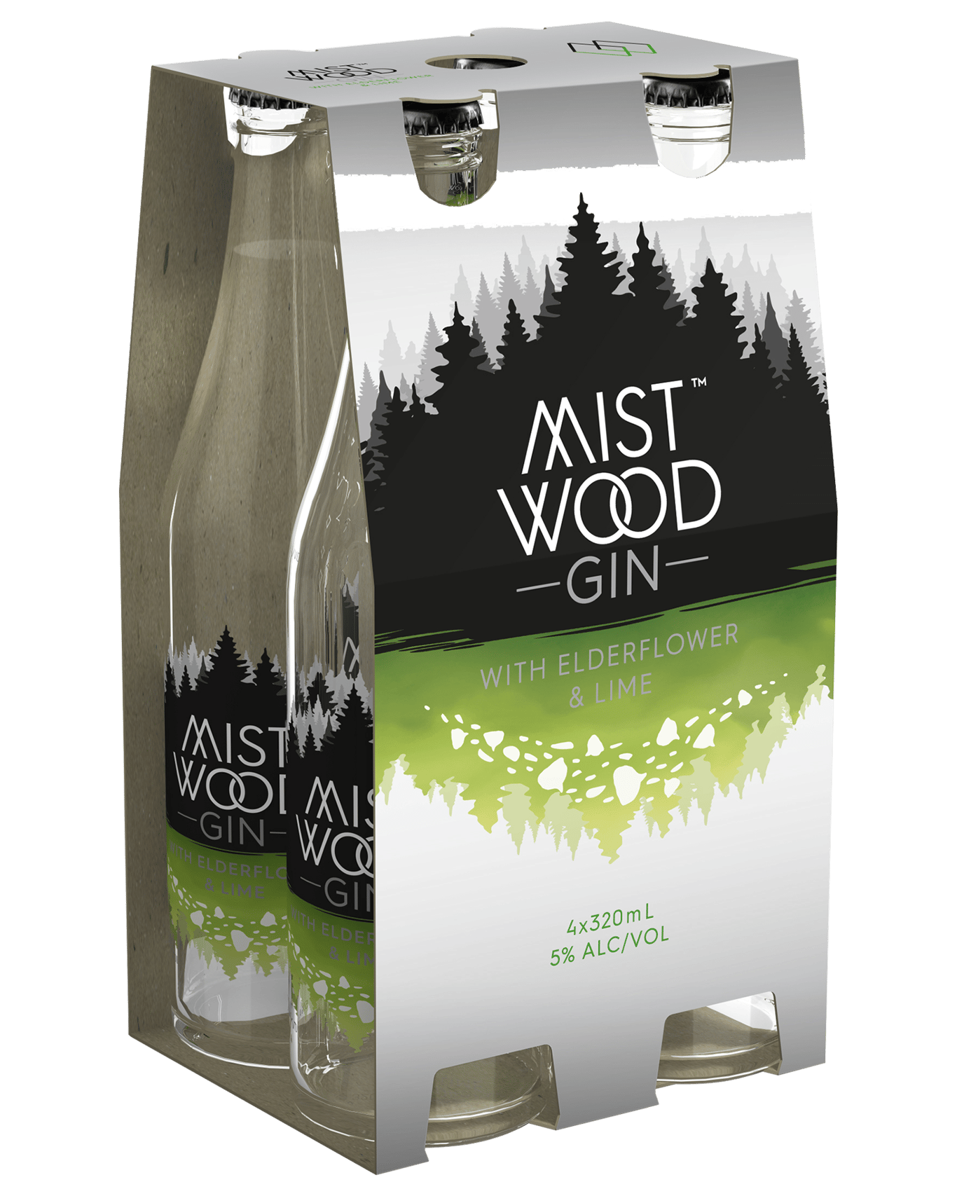 Buy Mist Wood Gin With Elderflower & Lime 320ml Online (Lowest Price Guarantee) Best Deals