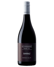  Schwarz Wine Co. Barossa<br>Valley Shiraz  750mL Loosely modelled off great Rhone reds which are as much about the spice and the structure as they are the generosity of the fruit. It opens from earthy terracotta tones and cured pork to red plums and fresh red cherries. It’s shaped with nicely poised, bright acidity and a chewy pliable tannin structure.