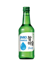 Jinro Chamisul Soju 360ml 360ML Chamisul Fresh is Korea’s No. 1 soju brand. With a 7-step refinement process using active bamboo charcoal, the substance that causes hangovers is removed so only the fresh, clean finish remains. Feel clearheaded and ready for action when you wake up. Chamisul Fresh uses only clean vegetable additives such as Finnish fruit sugar, known as a “healthy sugar,” and Tomatin, a protein sweetener extracted from the black seeds of katemfe grown in West Africa.