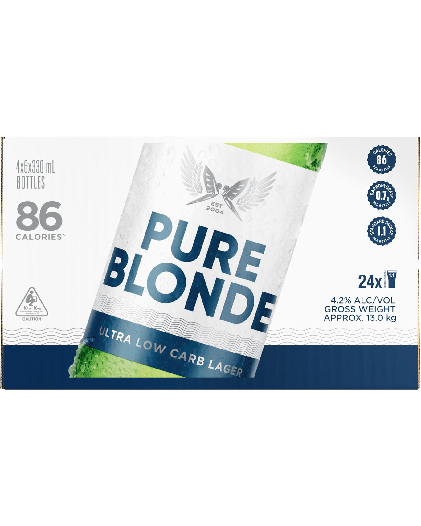 Buy Pure Blonde Ultra Low Carb Bottles 330ml Online (Low Prices) from Dan Murphy