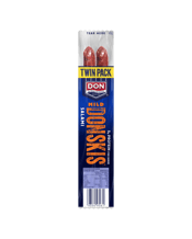  Don® Mild Salami Donskis 40g<br> 40G Mild salami twin pack, fermented and matured with real chilli delivering a mild spice! Salami the moment wherever you are. Full of flavour and perfect to eat anytime, anywhere.
