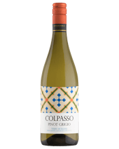  Colpasso Pinot Grigio  750mL Colpasso Pinot Grigio Has an intense bouquet of tropical and citrus fruits. On the palate it is medium-bodied and perfectly balanced, supple and refreshing. This is a versatile wine, pairing well with a great variety of dishes, or enjoyed on its own as an aperitif.