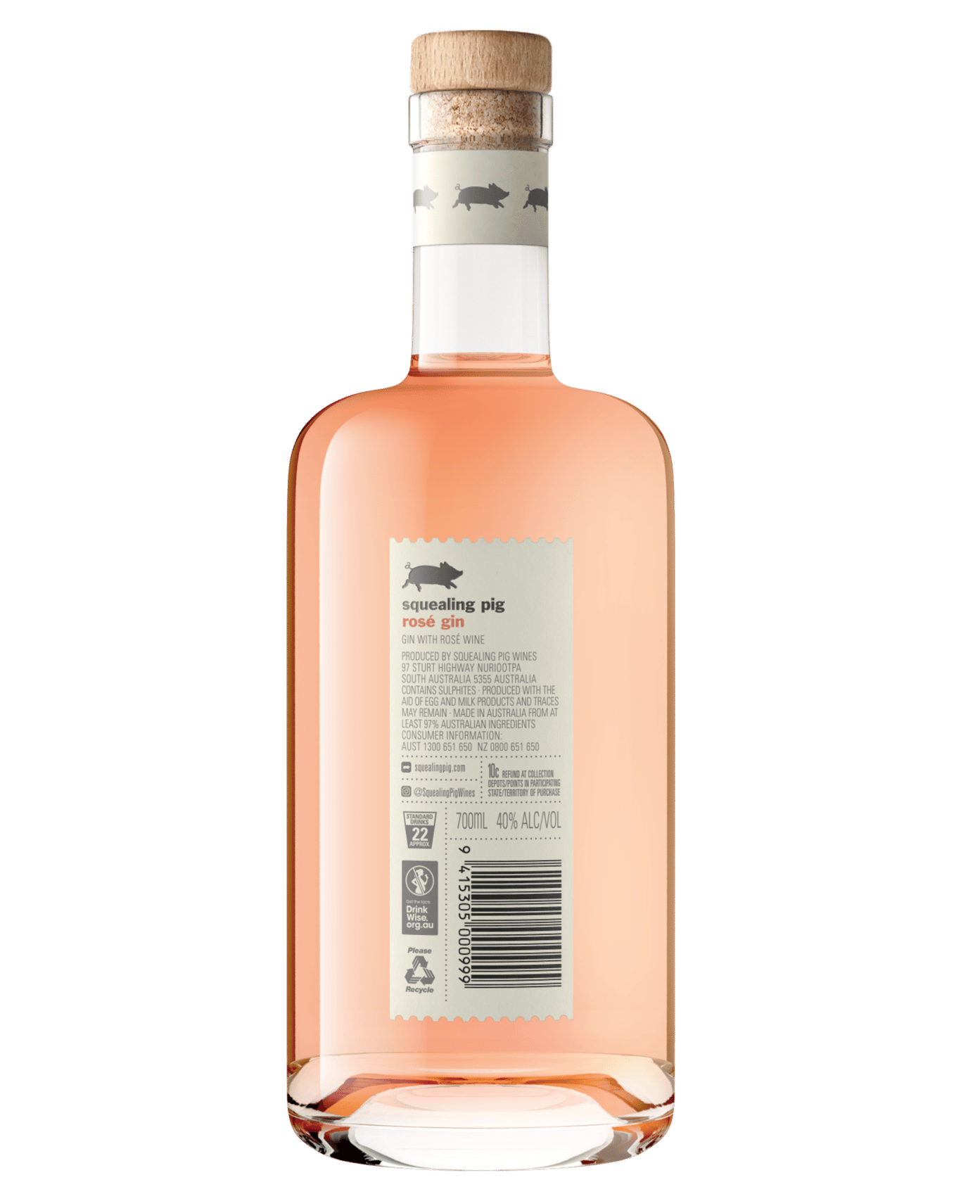 Buy Squealing Pig Rose Gin Non Vintage 700ml Online (Lowest Price