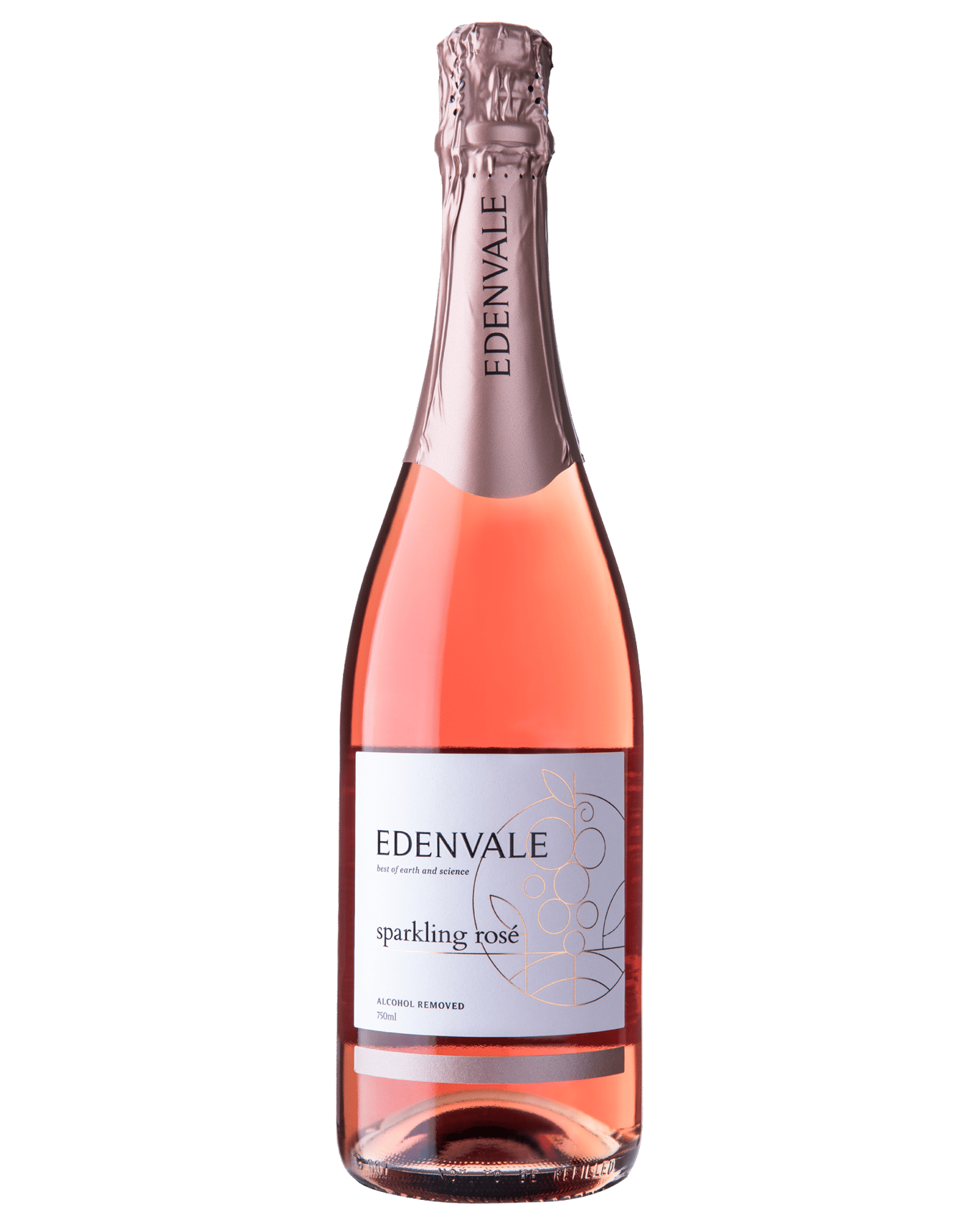 The Edenvale Alcohol Removed Sparkling Rosé is fresh and bright