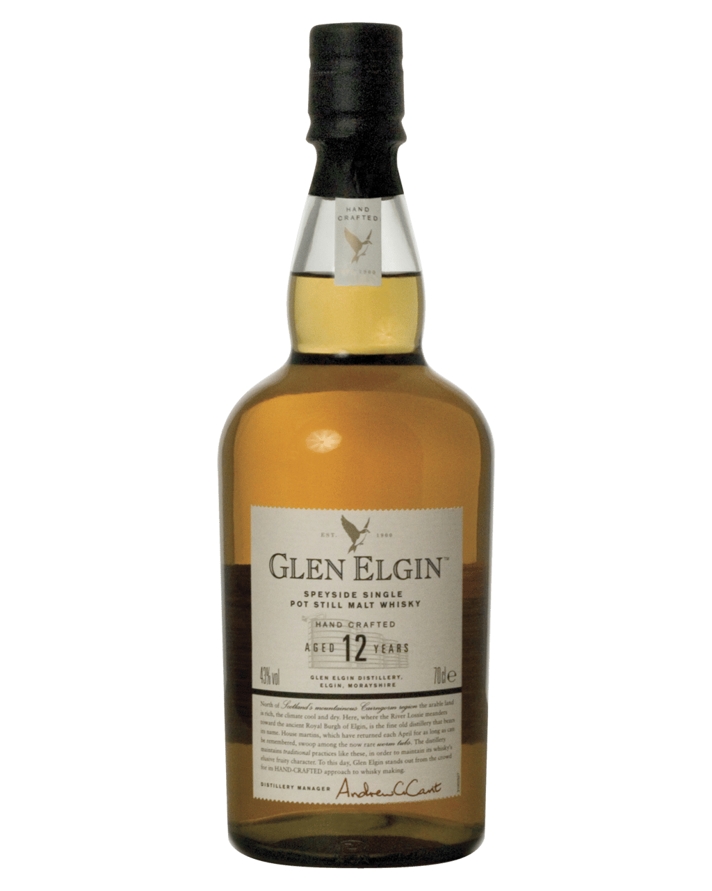 Glen Elgin 12 Year Old Single Malt Scotch Whisky 700mL Boozy